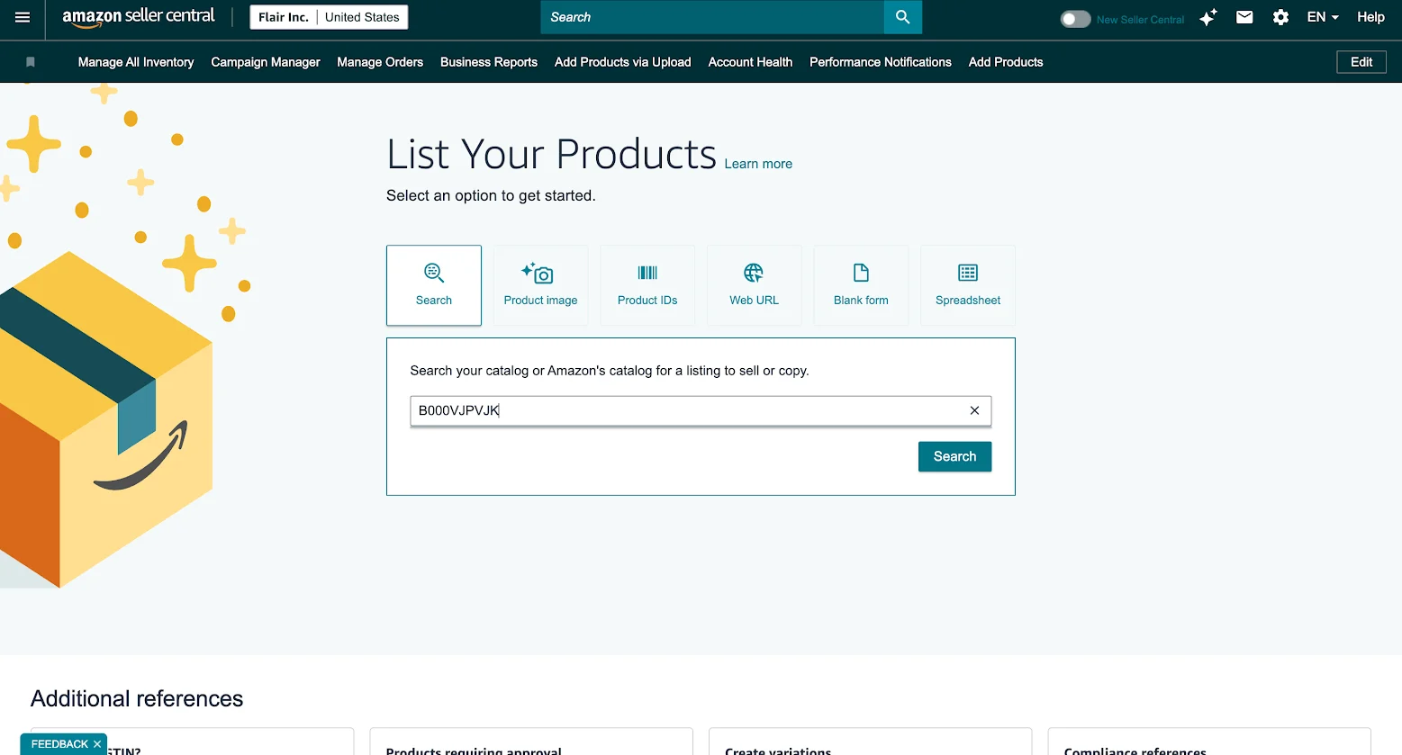 list your product on amazon